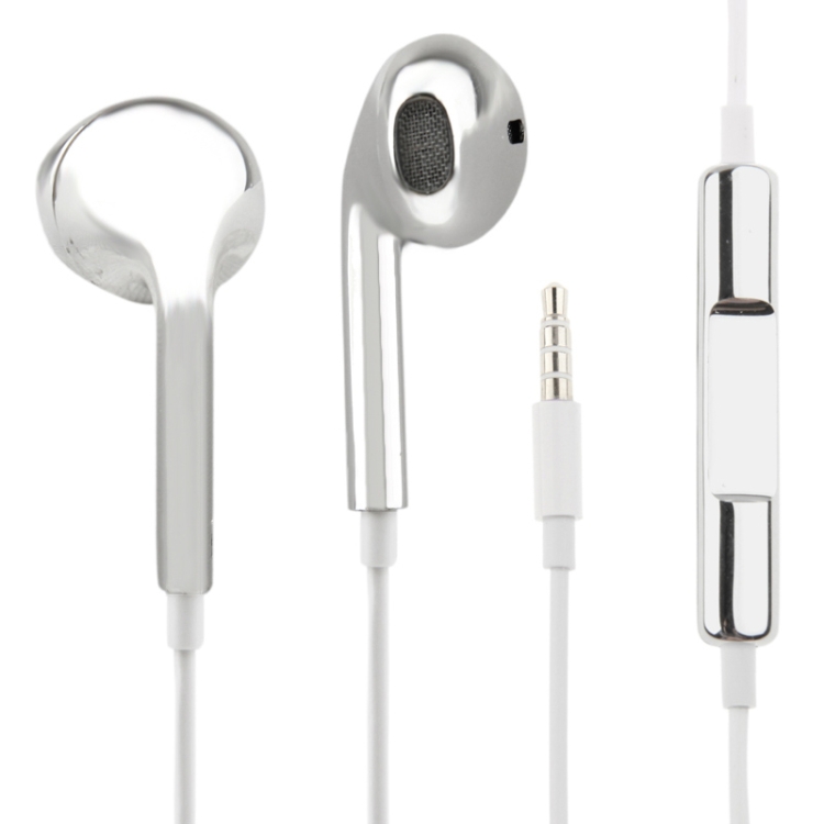 

3.5mm Stereo Electroplating Wire Control Earphone for Android Phones / PC / MP3 Player / Laptops(Silver)