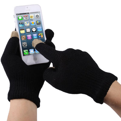 

Three Fingers Touch Screen Gloves, For iPhone, Galaxy, Huawei, Xiaomi, HTC, Sony, LG and other Touch Screen Devices(Black)