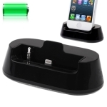 Charging Dock with 3.5mm Jack (Line Out) for iPhone 5 / iPod touch 5 / 6, Black(Black)