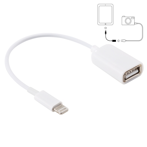 Câble adaptateur USB femelle vers 8 broches mâle OTG, prise en charge d'iOS  10.2 et