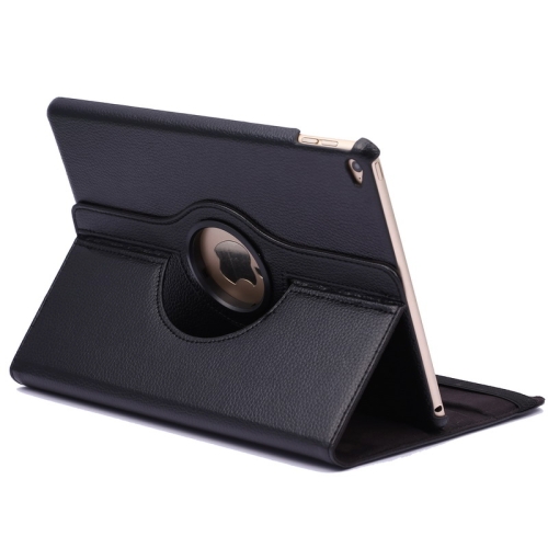 

360 Degree Rotation Litchi Texture Flip Leather Case with 2 Gears Holder for iPad Air 2(Black)