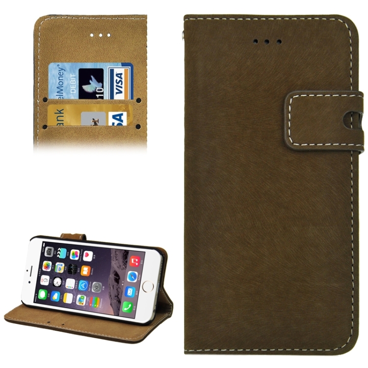 Frosted Horizontal Flip Leather Case with Holder & Card Slots & Wallet