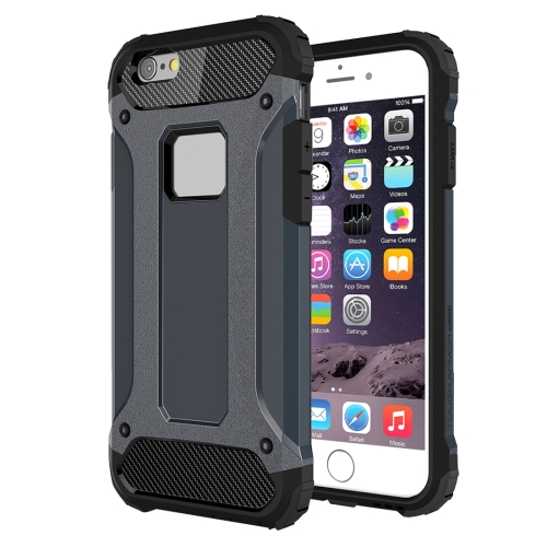 For iPhone 6 & 6s Tough Armor TPU + PC Combination Case(Navy Blue)