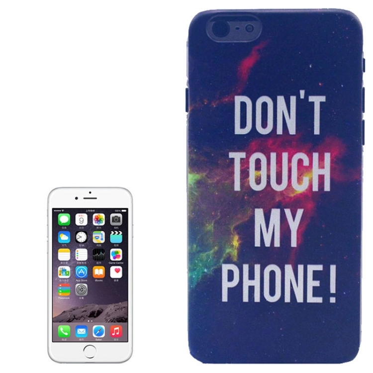 Dont Touch My Phone Pattern Transparent Frame Colored Drawing PC Case