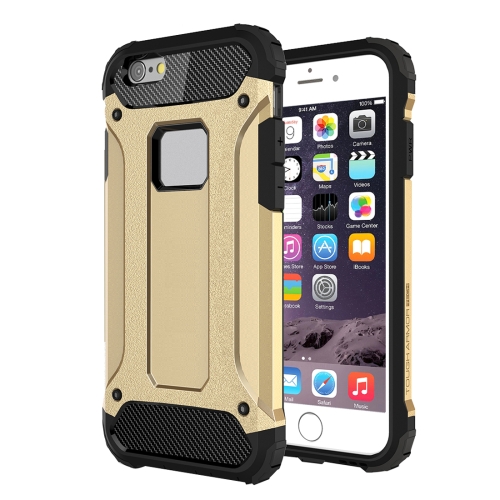 

For iPhone 6 Plus & 6s Plus Tough Armor TPU + PC Combination Case(Gold)