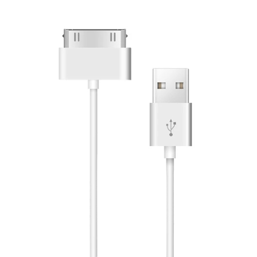 30 Pin Male to USB Male Charging & Data Sync Cable for iPad / 2 / 3, iPhone 4 & 4s, iPod Nano, iPod Touch, Length: 1m(White) 30 pin male to usb male charging