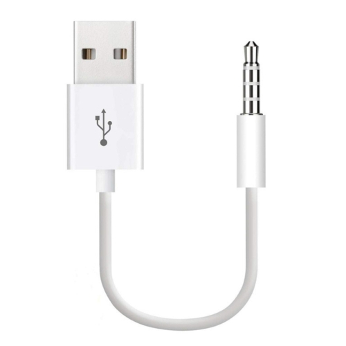 

JW-SM1 USB to 3.5mm Jack Data Sync & Charge Cable for iPod shuffle 1st /2nd /3rd /4th /5th /6th Generation, Length: 10cm(White)