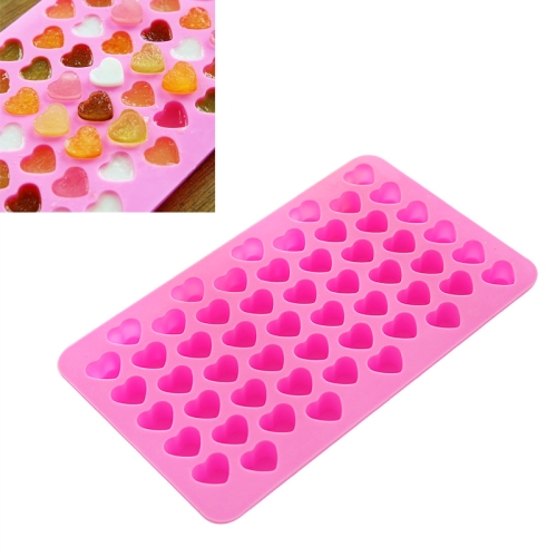 

Creative Heart Shape 55-Grid Ice Cube Tray(Pink)