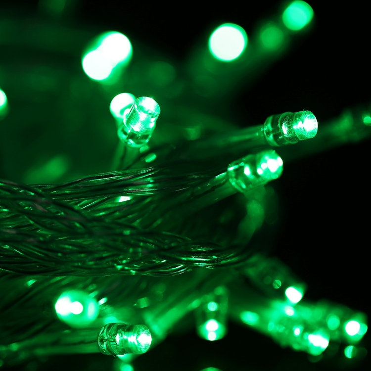 

Waterproof String Light, Length: 10m, 100 LED Light with Controller, Flashing / Fading / Chasing Effect, AC 220V, EU Plug(Green Light)