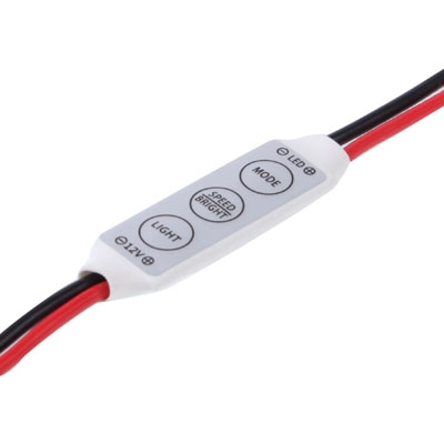 

3 Keys Mini Controller Dimmer for 3528 / 5050 SMD Single Color LED Strip Light, DC 12V