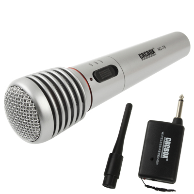 

Handheld Wireless / Wired Microphone with Receiver & Antenna, Effective Distance: 15-30m