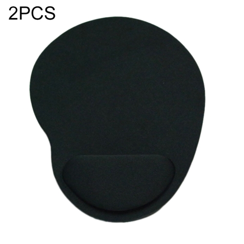 

2 PCS Cloth Gel Wrist Rest Mouse Pad(Black)