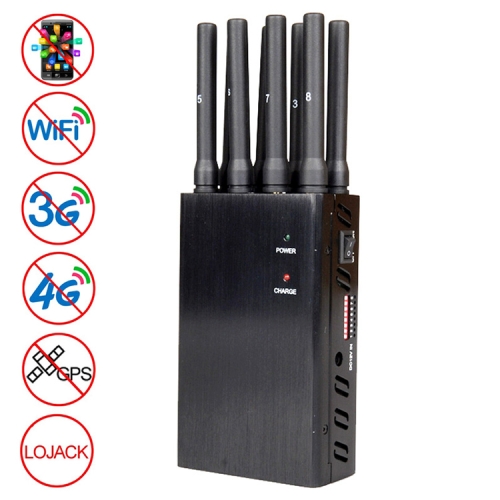 Teléfono móvil jammer portátil inhibidores de Señal de wifi 2.4G 5.8G 10  antenas.