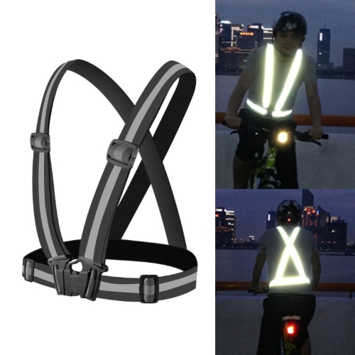 

Night Riding Running Flexible Reflective Safety Vest(Black)