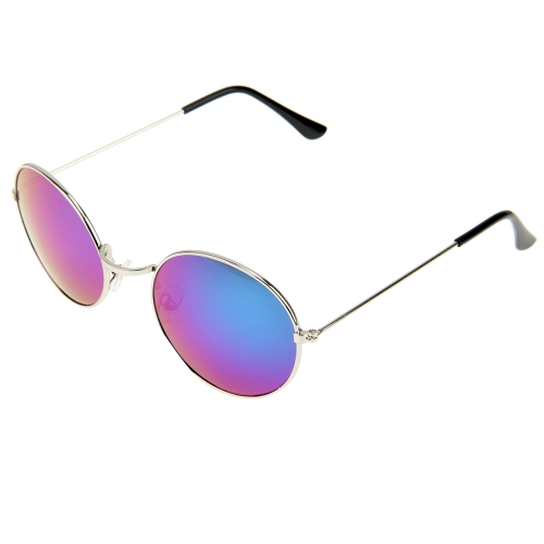 Oval Retro Uv400 Uv Protection Metal Frame Ac Lens Sunglasses