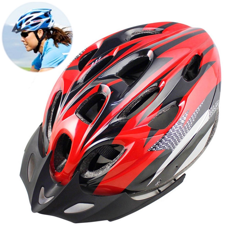 Adult's Cycling Helmet Reebok Black Red Visor main image 1