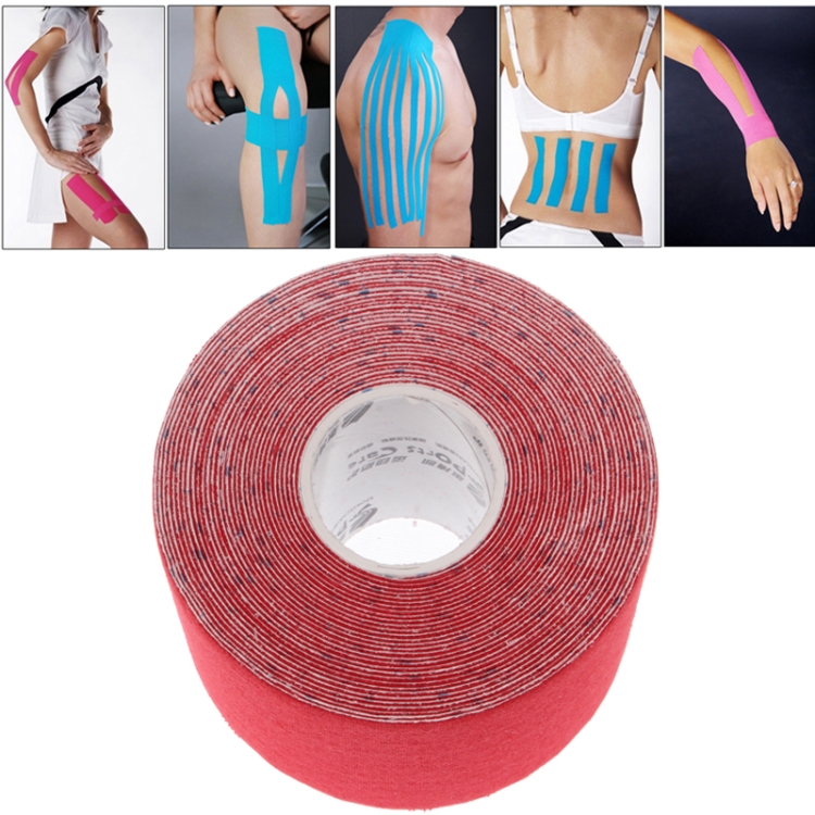 

Waterproof Kinesiology Tape Sports Muscles Care Therapeutic Bandage, Size: 5m(L) x 5cm(W)(Red)