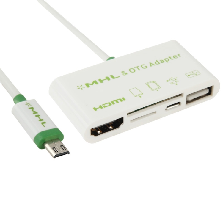 MHL HDMI USB OTG SD TF Card Reader Micro-11p MHL and