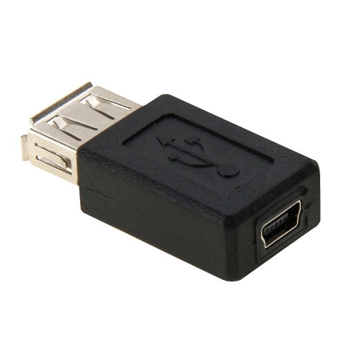 

USB 2.0 AF to Mini 5 Pin USB Female Adapter(Black)