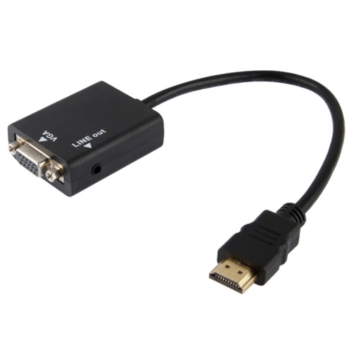 

HDMI to VGA & Audio HD Conversion Adapter Cable(Black)