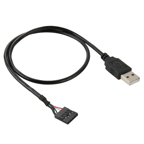 50cm Adapter,10 Pin Motherboard Female Header to 2 USB 2.0 Female Adapter Cable Length 