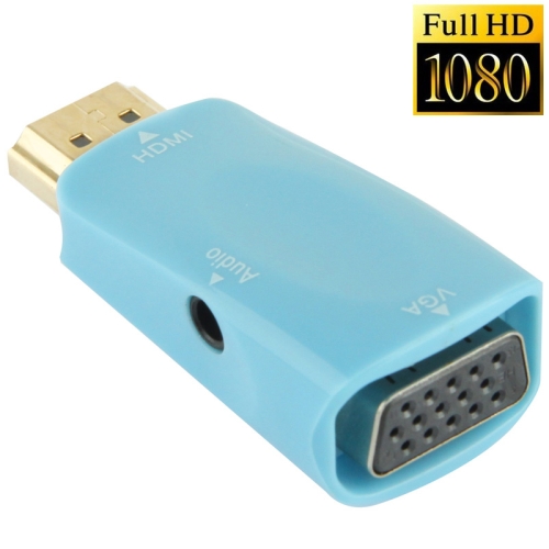 

Full HD 1080P HDMI to VGA and Audio Adapter for HDTV / Monitor / Projector(Blue)