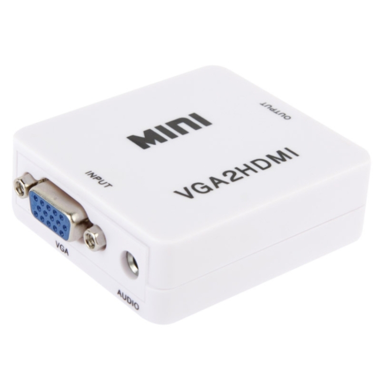 Output Video Mini 1080P Mini VGA to HDMI Audio Video Converter for HDTV, PC, Laptop and DVD
