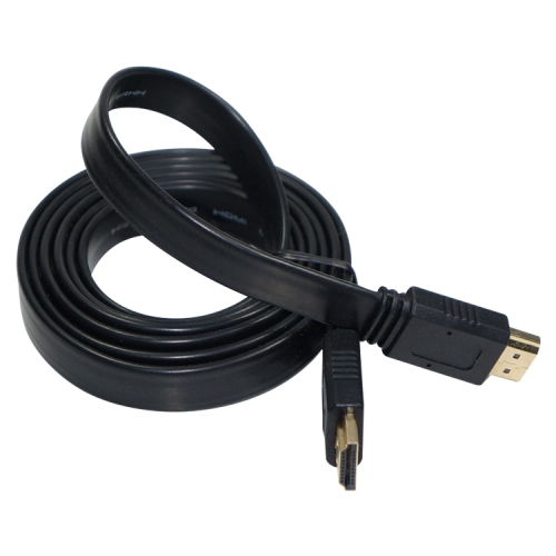 

1.5m Gold Plated HDMI to HDMI 19Pin Flat Cable, 1.4 Version, Support HD TV / XBOX 360 / PS3 / Projector / DVD Player etc(Black)