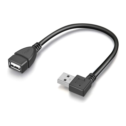 

90 Degree USB 2.0 AM to AF Adapter Cable, Length: 25cm