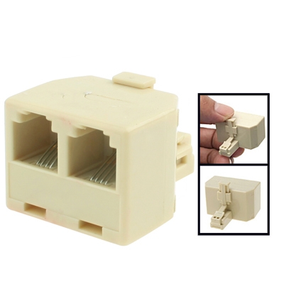 Adaptateur convertisseur de prise RJ11 mâle vers 2 prises RJ11 femelles