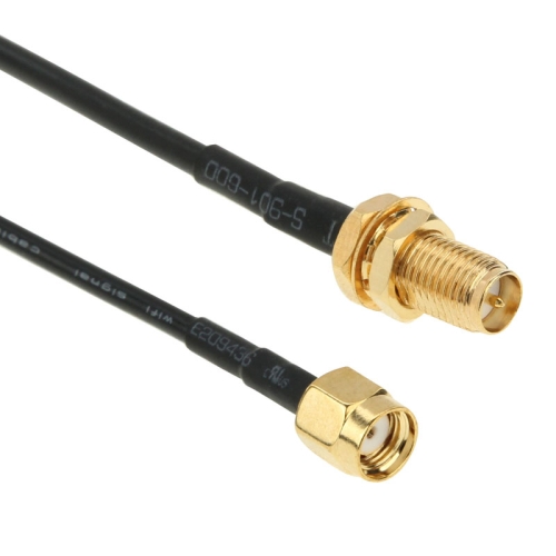 

2.4GHz Wireless RP-SMA Male to Female Cable (178 High-frequency Antenna Extension Cable), Length: 6m(Black)
