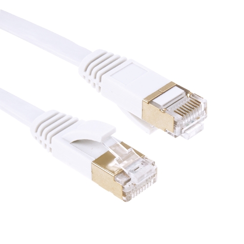 Gold Plated Head CAT7 High Speed 10Gbps Ultra-thin Flat Ethernet RJ45 Network LAN Cable (3m)