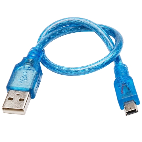 

USB 2.0 AM to Mini USB Male Adapter Cable , Length: 30cm (Blue)