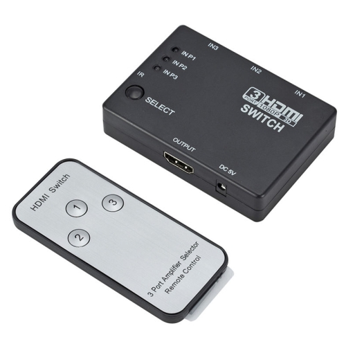 

Full HD 1080P 3D HDMI 3x1 Switch with IR Remote Control