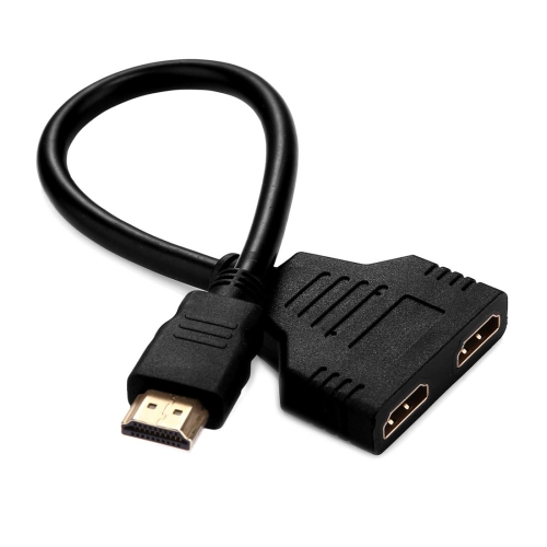 30cm 1080P HDMI Port Male to 2 Female 1 in 2 out Splitter Cable Adapter Converter адаптер filum type c male usb a female вилка розетка 0 15м fl a u3 cm af 0 15m