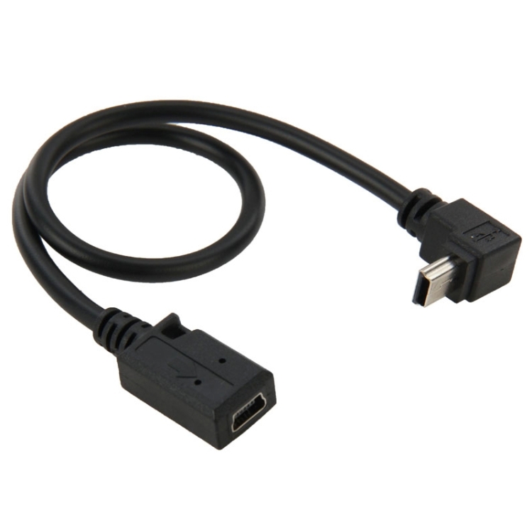 

90 Degree Mini USB Male to Mini USB Female Adapter Cable, Length: 28cm