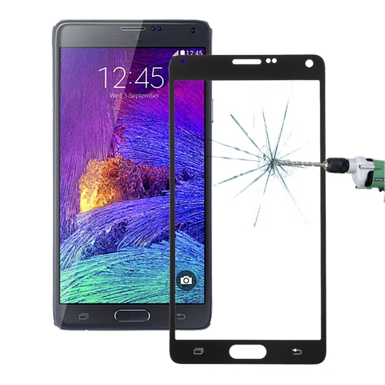 

0.3mm Silk-screen Explosion-proof Full Screen Tempered Glass Film for Galaxy Note 4(Black)