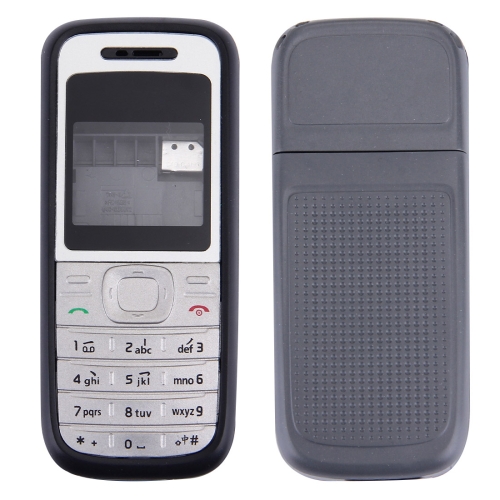 

Full Housing Cover (Front Cover + Middle Frame Bezel + Battery Back Cover) for Nokia 1200 / 1208 / 1209(Black)