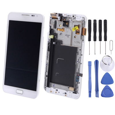 Color : Black Touch Panel with Frame for Galaxy Note / i9220 / N7000 White Mobile Phone LCD Screen Replacement LCD Display 