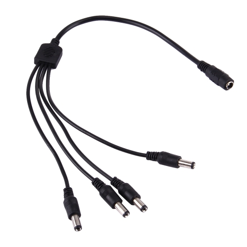 

1 Female to 4 Male Plug 5.5 x 2.1mm DC Power Cable(Black)