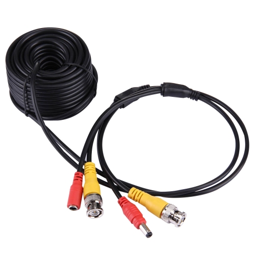

CCTV Cable, Video Power Cable, RG59 Coaxial Cable, Length: 10m(Black)