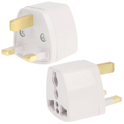 

Plug Adapter, Travel Power Adaptor with UK Socket Plug(White)