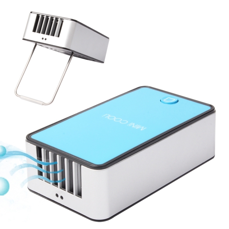 

Hand-Held USB Air Condition Fan with Holder(Blue)