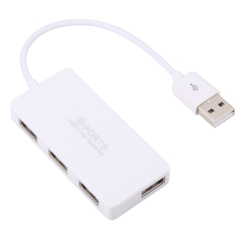 

4 Ports USB 2.0 HUB, Plug and Play, White(White)