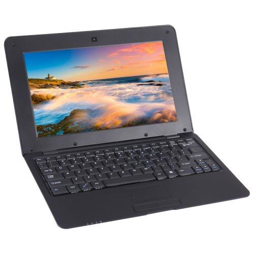 

10.1 inch Netbook PC, 1GB+8GB, TDD-10.1 Android 5.1 Allwinner A33 Quad Core 1.6GHz, BT, WiFi, SD, RJ45(Black)