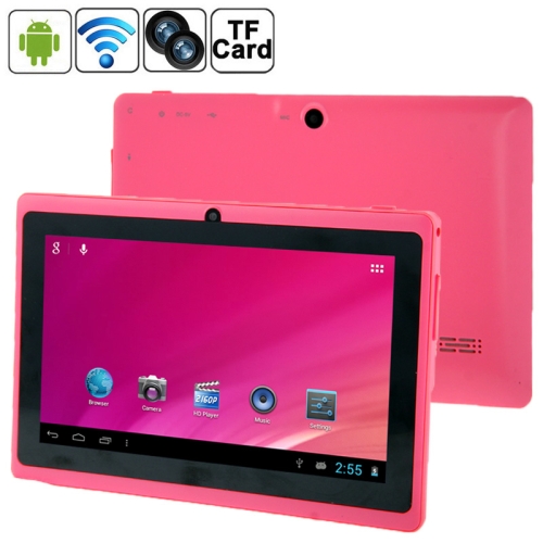 

Q88 Tablet PC, 7.0 inch, 1GB+8GB, Android 4.0, 360 Degree Menu Rotate, Allwinner A33 Quad Core up to 1.5GHz, WiFi, Bluetooth(Pink)