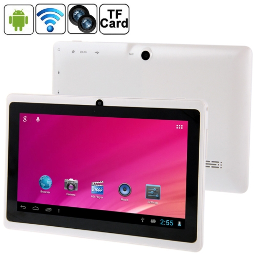 

Q88 Tablet PC, 7.0 inch, 1GB+8GB, Android 4.0, 360 Degree Menu Rotate, Allwinner A33 Quad Core up to 1.5GHz, WiFi, Bluetooth(White)