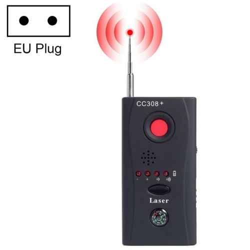 

CC308+ Multi Wireless Camera Lens Detector Radio Wave Signal Detect Full-range RF GSM Device Finder(EU Plug)