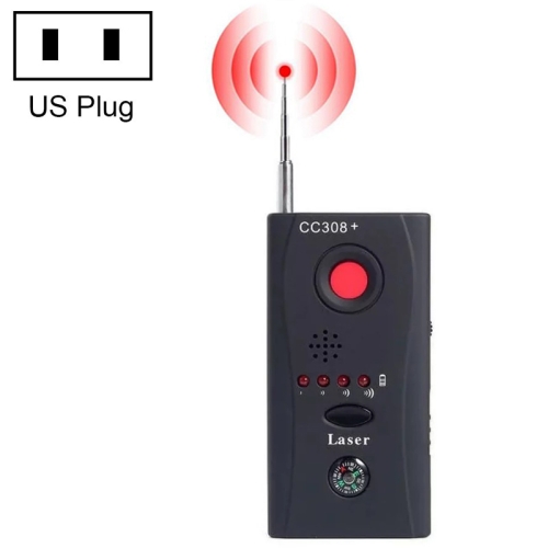 

CC308+ Multi Wireless Camera Lens Detector Radio Wave Signal Detect Full-range RF GSM Device Finder(US Plug)