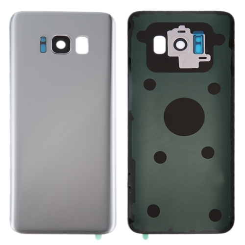 For Galaxy S8+ / G955 Battery Back Cover with Camera Lens Cover & Adhesive (Silver) чехол накладка araree a cover для смартфона samsung galaxy a41 термополиуретан red красный gp fpa415kdarr